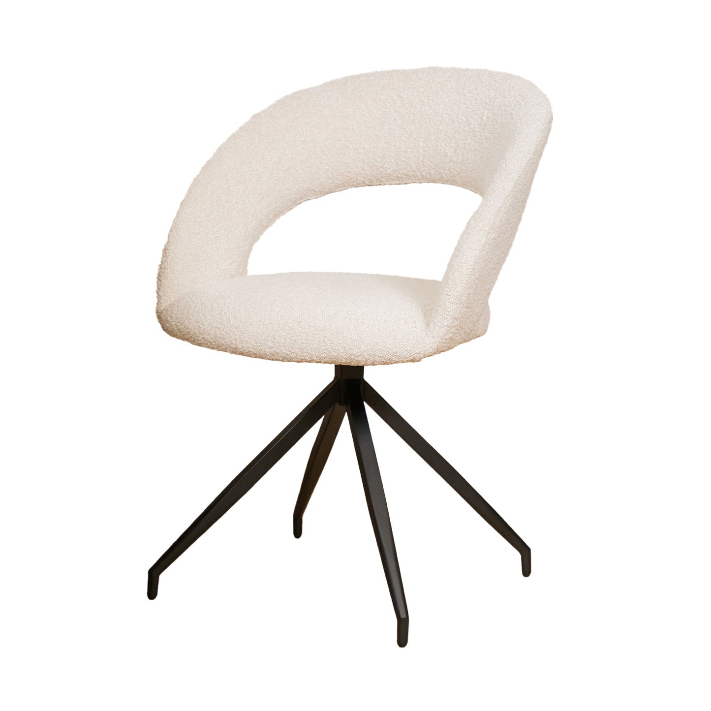 Janssen Yara Pearl — Bouclé Eetkamerstoel