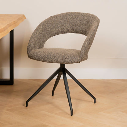 Janssen Yara Mouse — Bouclé Eetkamerstoel