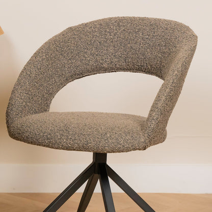 Janssen Yara Mouse — Bouclé Eetkamerstoel