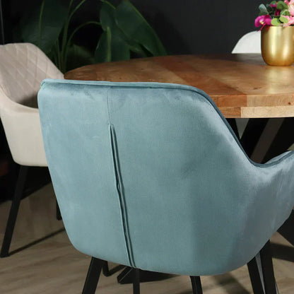 Janssen Velvet — Eetkamerstoel met Ruitpatroon