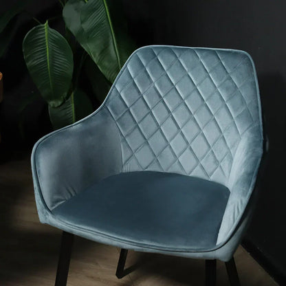 Janssen Velvet — Eetkamerstoel met Ruitpatroon