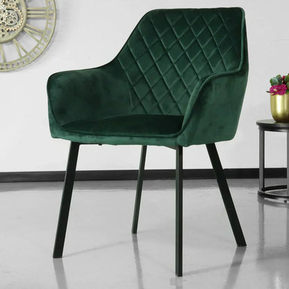 Janssen Velvet — Eetkamerstoel met Ruitpatroon