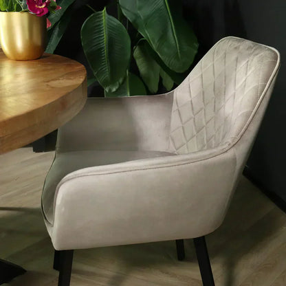 Janssen Velvet — Eetkamerstoel met Ruitpatroon